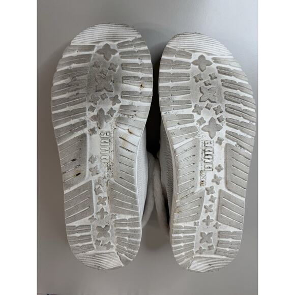 Hey Dude Women's Britt Shoes 9 Herringbone Cream Faux Fur Trim Comfort Cozy - Picture 12 of 13